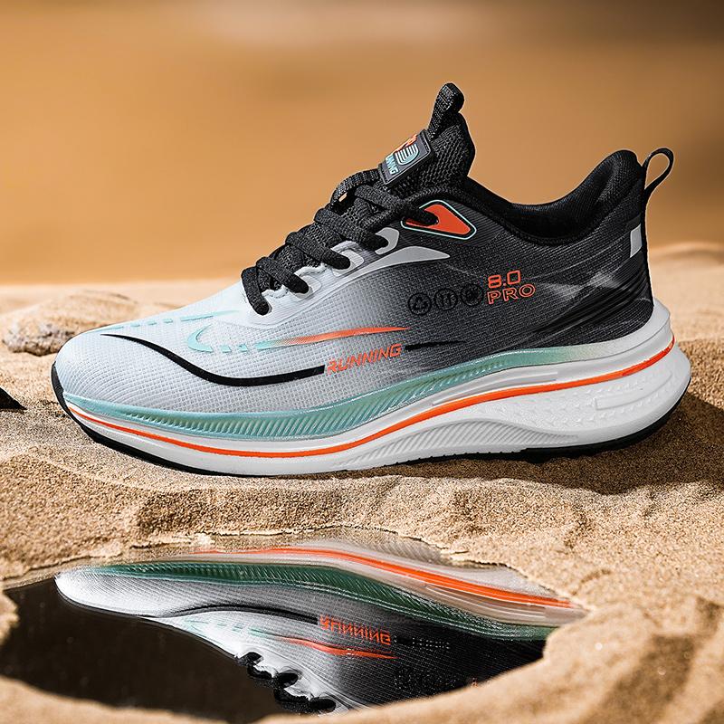 Summer Running Shoes For Men Breathable Rebound Casual Sneakers Men's Outdoor Non-Slip Walking Shoes Trendy Lace-Up Man Sneakers