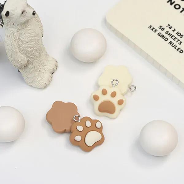 Soft cat jelly paw print keyring key holder keyring