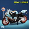 1/12 BMW S1000 RR Gulf Oil Edition Super Motorcycle Diecast Model Car Metal Alloy Ornament Collection & Hobby Birthday Gifts Boy