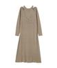 N Natural Beauty American Knit Casual Mocha Basic Women's Dress,