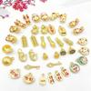 Matte Gold Hello Kitty Cartoon Pendant - Lucky Wealth & Happiness DIY Accessory