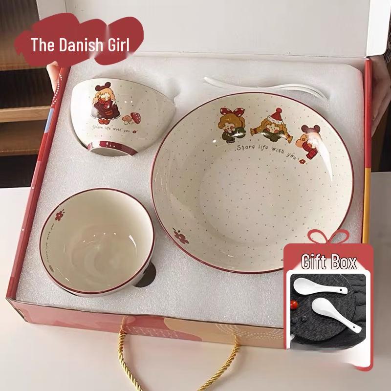 

Ru Han Christmas Danish Girl Ceramic Tableware Set