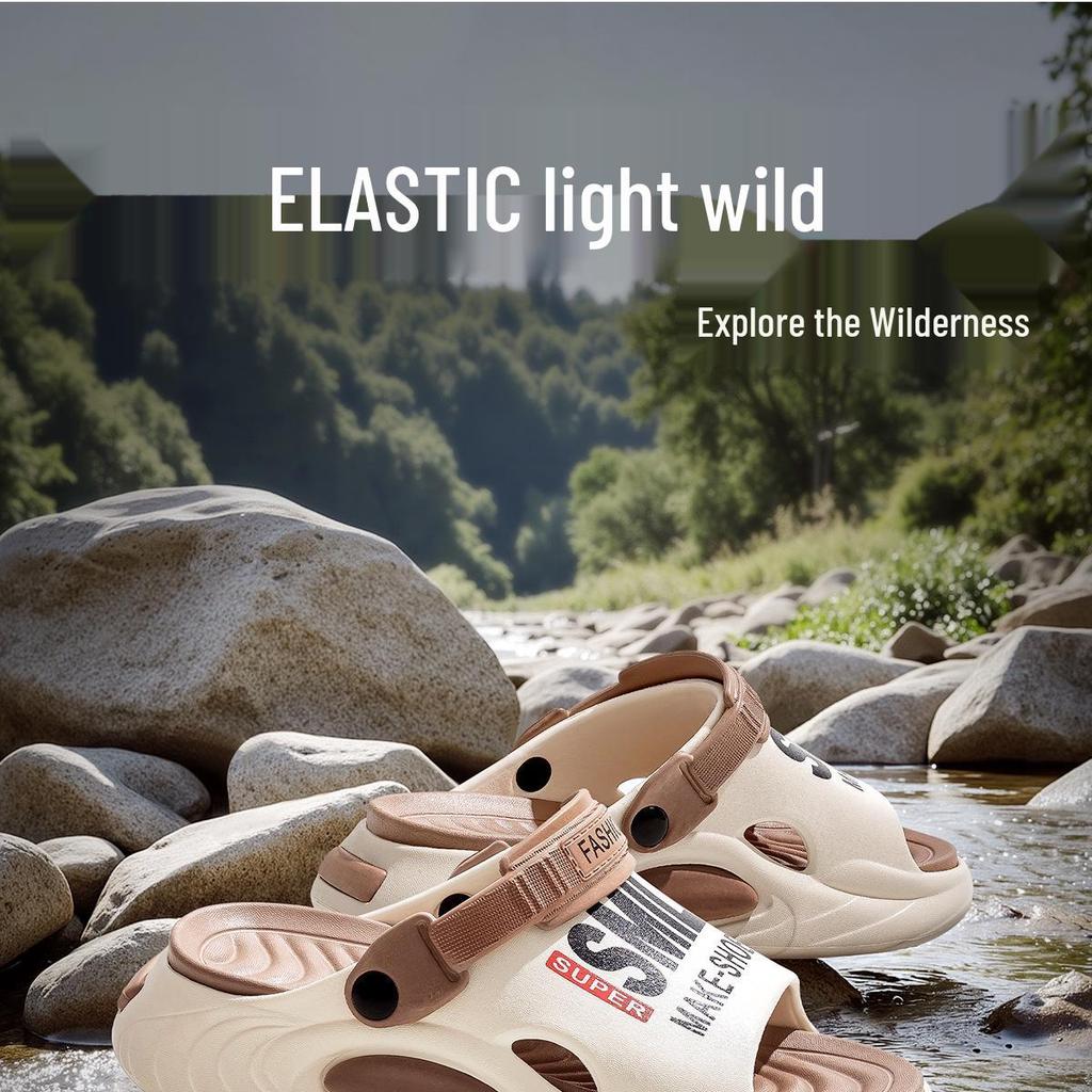 Lidani Men's Non-Slip EVA Summer Sandals: Thick Sole, Height-Enhancing Outdoor Sports and Beach Slippers