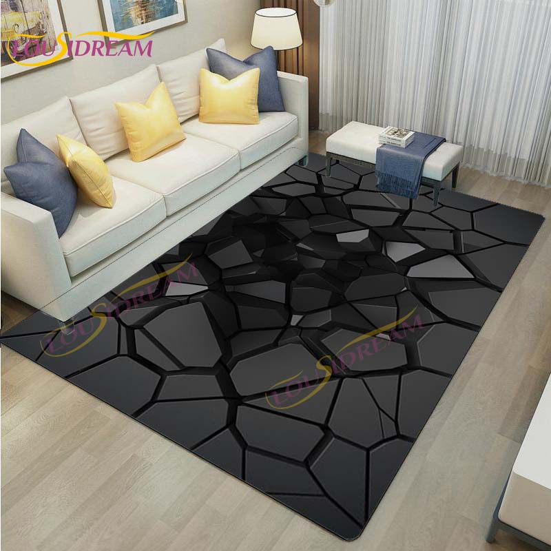 3D Vortex Illusion Rug Abstract Rug Modern Carpets for Living Room Area Rug Non Slip Floor Rug Teen's Rug Game Room Rug Play Mat