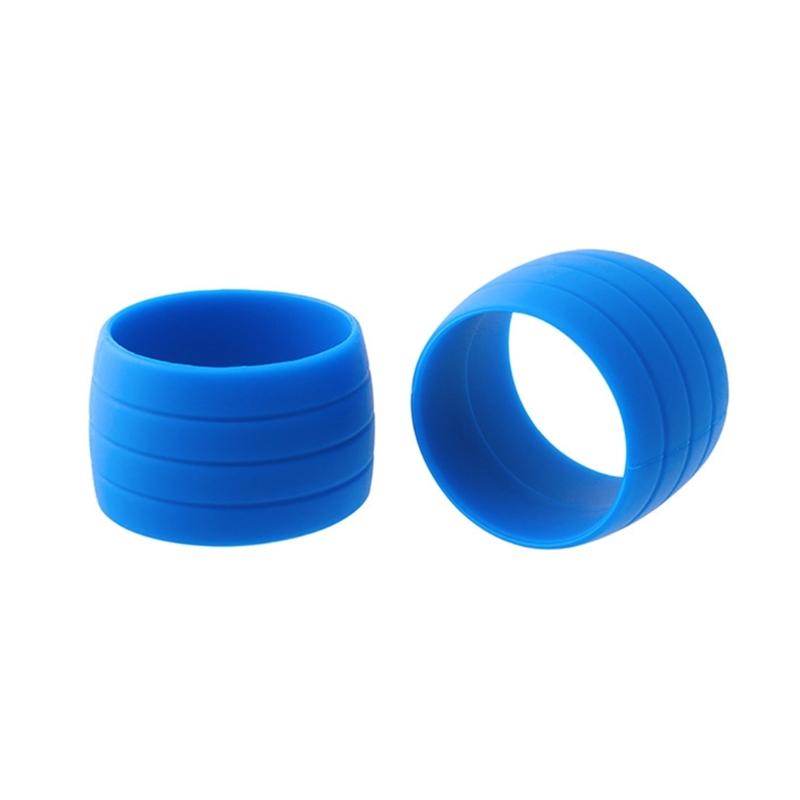 

2Pcs Road Bike Handlebars Tape Fixing Rings Silicone Elastics Fasten Rings Sleeve Cycling Handle Grip Rings Sleeve синий