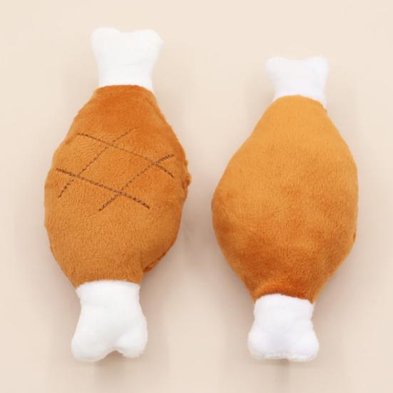 Dog Toy Chicken Legs Shape with Sound Design Squeaky Toy Soft
