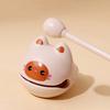 Cartoon Cat Wooden Fish Toy with Mallet Stress Relief Meditation Temple Block Calming Zen Drum Percussion Instrument Toy Birthday Gift