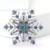 Fashion Rhinestone Snowflake Brooches for Women Clothing Coat Jewelry Accessories Gifts