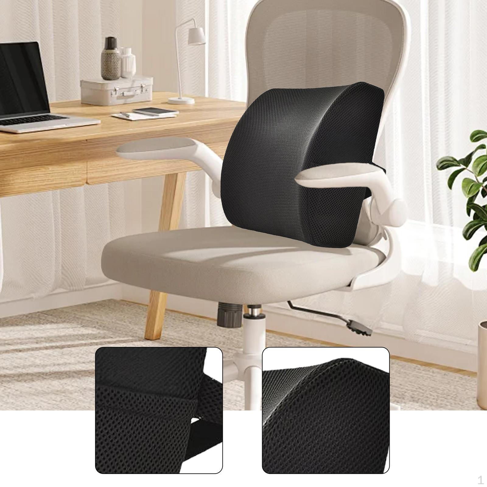 

Подушка-поддержка спины Легкая для офисного кресла, дивана, сиденья для учебы чёрный