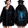 Karol G Album No Me Arrepiento Print Zipper Hoodie Men Women Fashion Sweatshirt Vintage Zip Up Jacket Coats