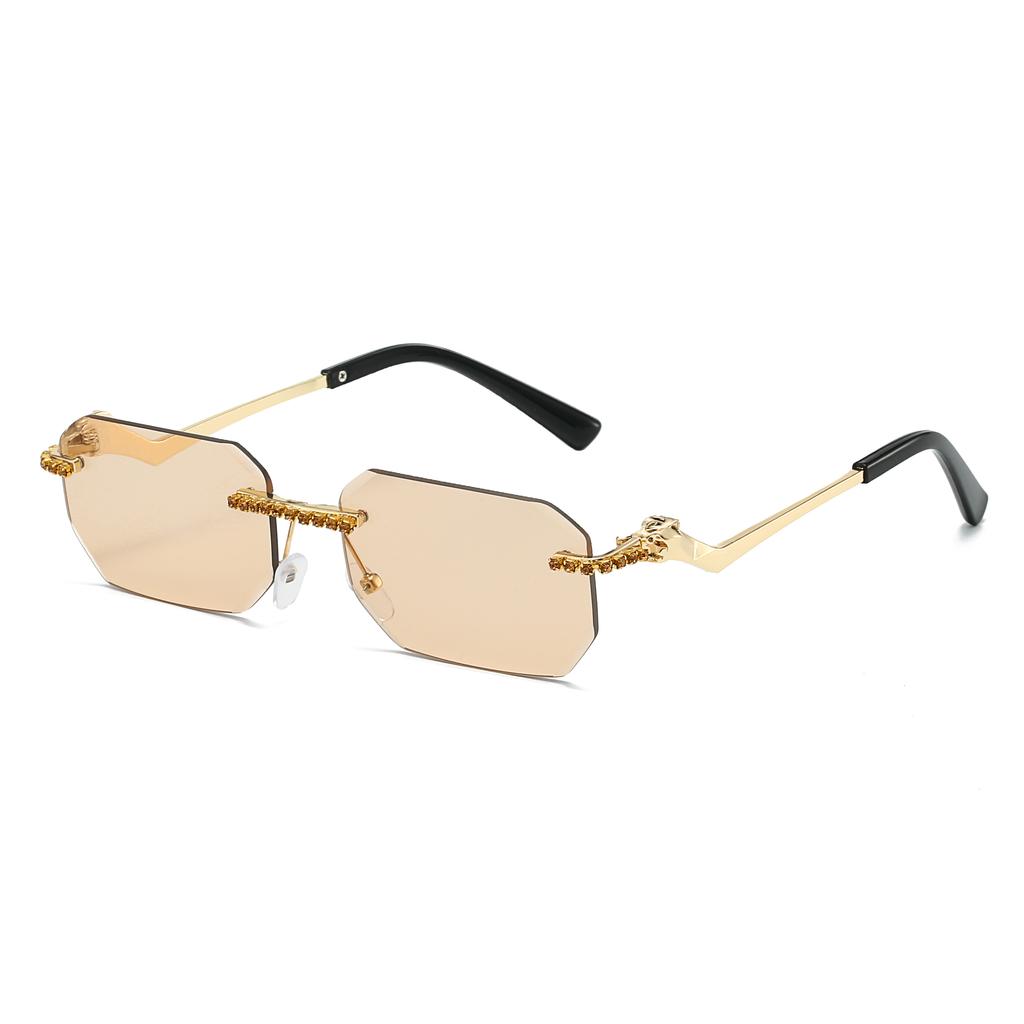 Fashion Rimless Sunglasses Women Men Luxury Retro UV400 Protection Stylish Eyewear for Outdoor Activities