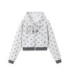 Beast Street Women's Retro Polka Dot Hoodie - American Style Casual Jacket