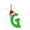 1Pcs Christmas Decoration Green Letter Hanging Christmas Tree Pendant Ornament for Home Decor Navidad New Year 2026 Accessories