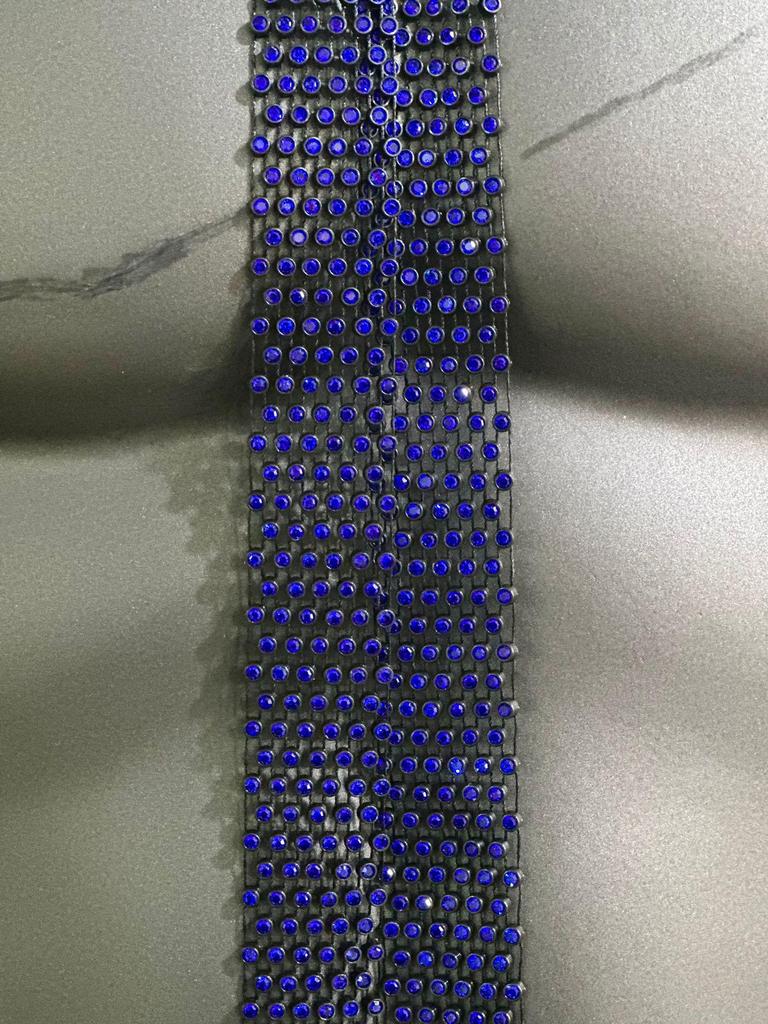 European & American Rhinestone Mesh Tie - Trendy Nightclub Accessory with Sequins, 130cm