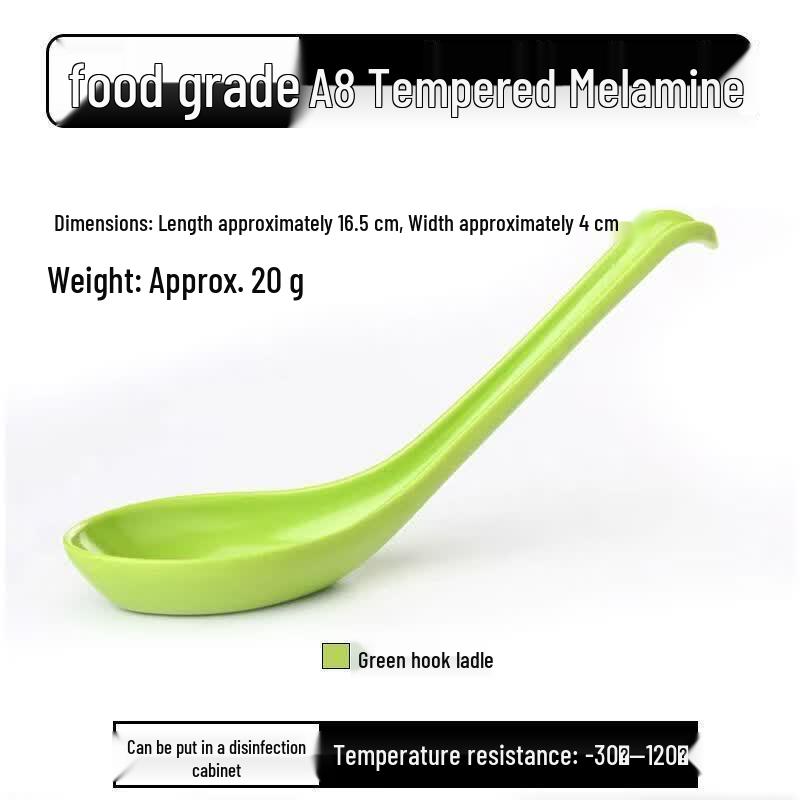 Two-Tone Melamine Long Handle Soup Spoons