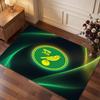 Norwich City Football Print Crystal Velvet Rug, Comfortable Water Absorbent Non Slip Indoor Floor Carpet