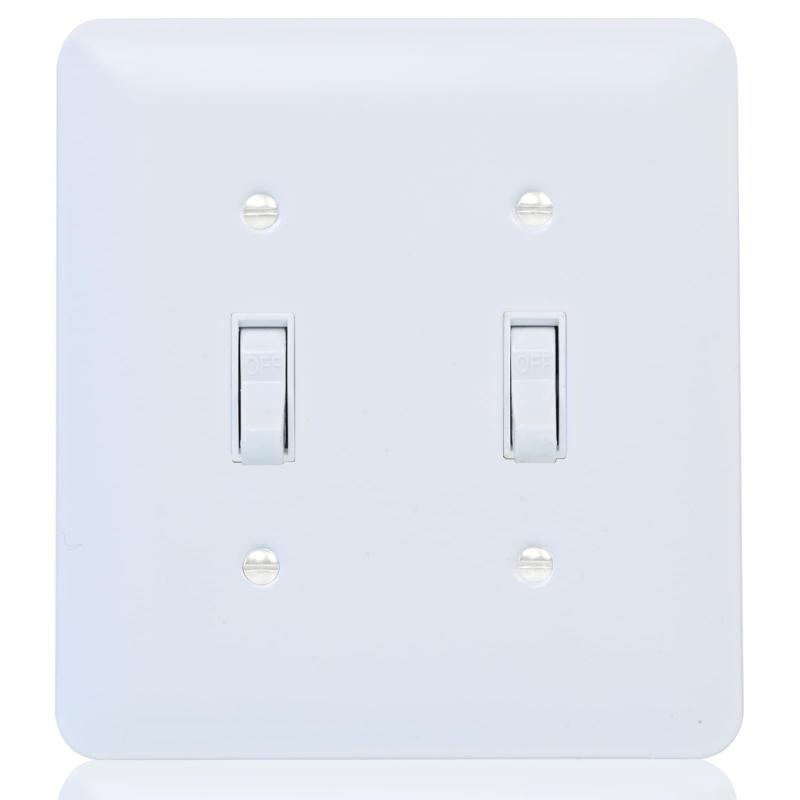 Upgrades Two Position Toggle Switches Plate Electrical Accessory with Quick Installation for Wall Outlets & Appliances