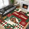 Christmas Custom Name Printed Square Area Rug Soft Non Slip Floor Carpet For Bedroom Holiday Gift