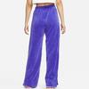 Nike Solid Color Logo Print Ribbed Side Split Corduroy Wide Leg Straight Leg Sports Pants Women Bottoms Purple DQ5922-430