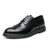 Men's Pointed Toe Leather Brogue Oxfords - British Style Casual & Formal Shoes for Spring and Autumn
