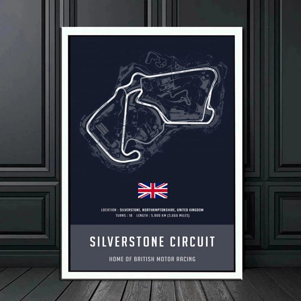 

Мировая трасса Формулы-1, холст, картина, новинка 2023 года, F1silverstone Circuitistanbul Park, World Tour, постер для гостиной, домашний декор, без рамки