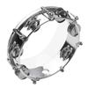8inch Tambourine Handbell Hand Drum with Double Row Jingles Musical Percussion Instrument