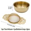 Patterned Ear Handles Environmentally Friendly Stainless Steel Durable Fine Filter Family Tea Strainer Filter