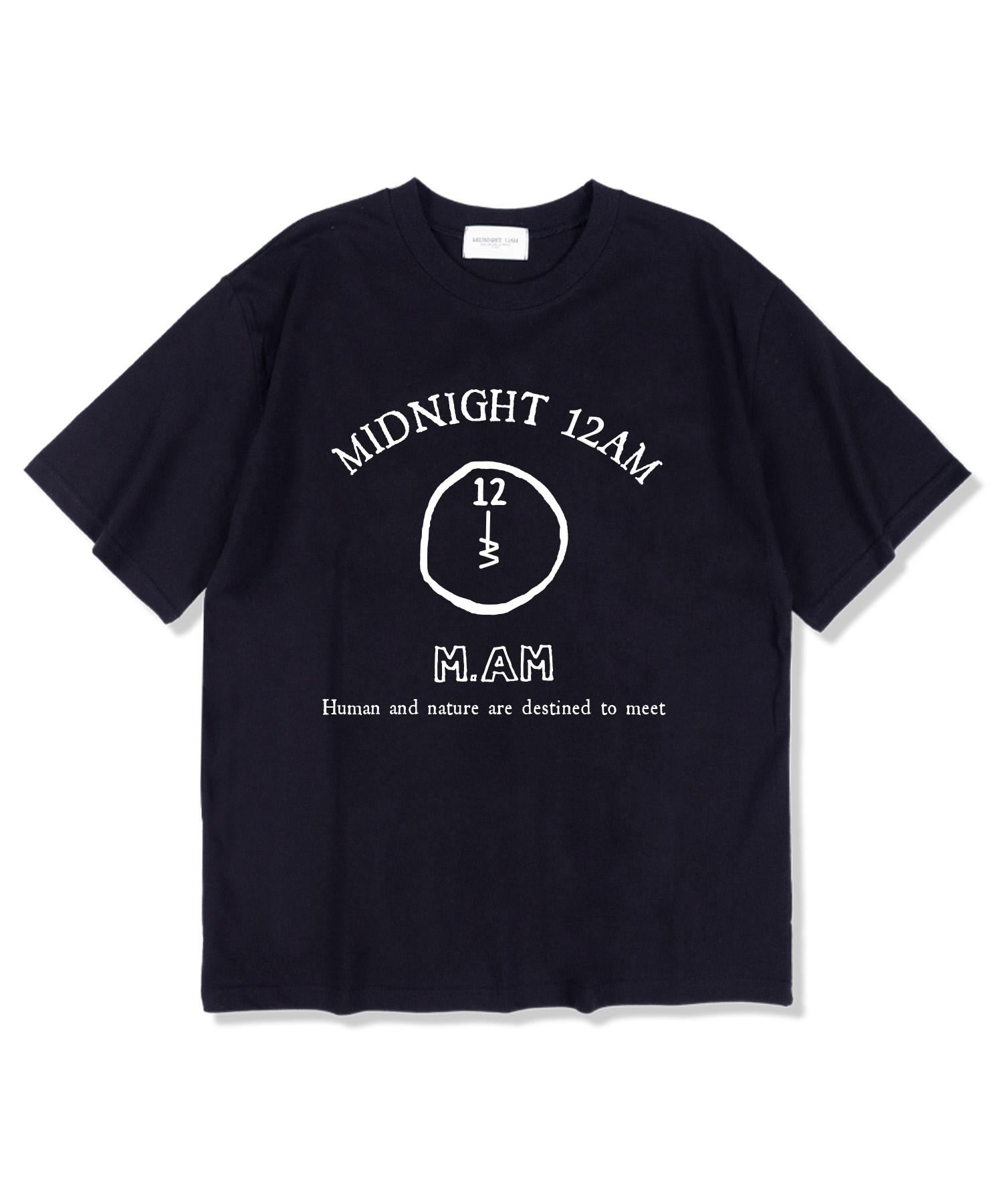 Midnight 12 Am 12M.Am Logo Short Sleeve T-Shirt Navy L