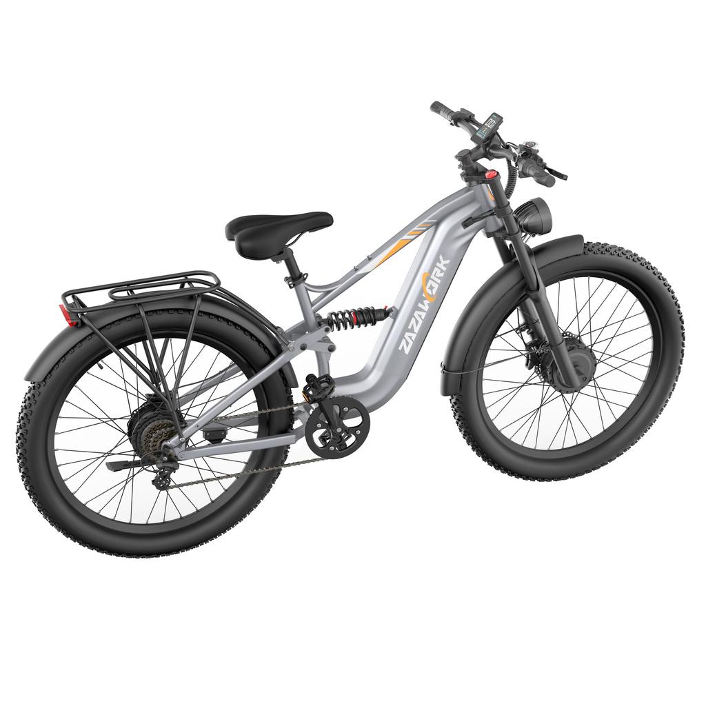 ZAZAWORK CF500 PRO High-end Elektrische Fiets 1000W*2 Dubbele Motor 48V20Ah Batterij 50KM/H Topsnelheid 27 Inch Off-Road Banden E-Mountainbike