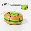 Portable Fidget Spinners Hamburger Press Spinner, Stress Relief to Spin Burger Toy, Desk Toy Decompression Spinning Ball for Office, Home, Travel
