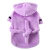 Pet Hooded Robe Sleepwear Dogs Cats Winter Warm Cozy Costume In S M L XL
