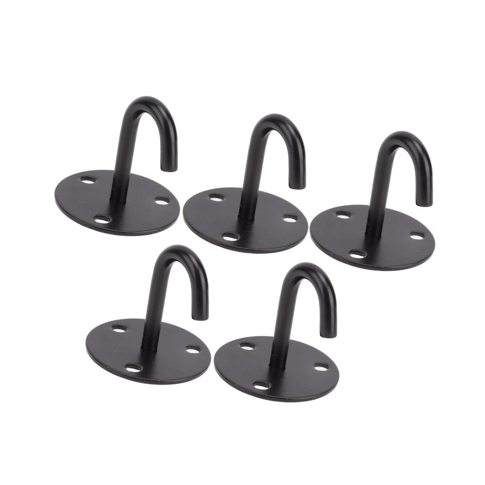 5 Pcs Stainless Steel Ceiling Mount Hanger Heavy Duty J Shaped Hook Indoor Outdoor Use