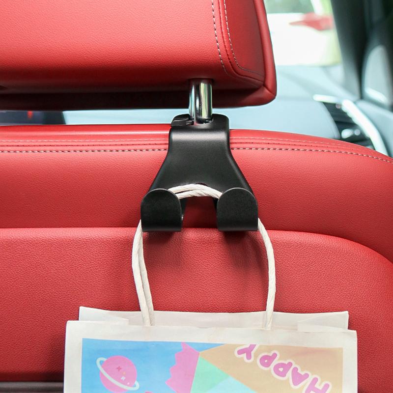Car Seat Headrest Hook Auto Rear Seat Organizer Hanger Storage Holder For Handbag Purse Bags Clothes Coats