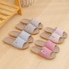 Linen Women Home Slippers Flat Lightweight Indoor Slides Cloud Comfortable Non-slip Slippers Breathable Soft Men Living Room Slippers