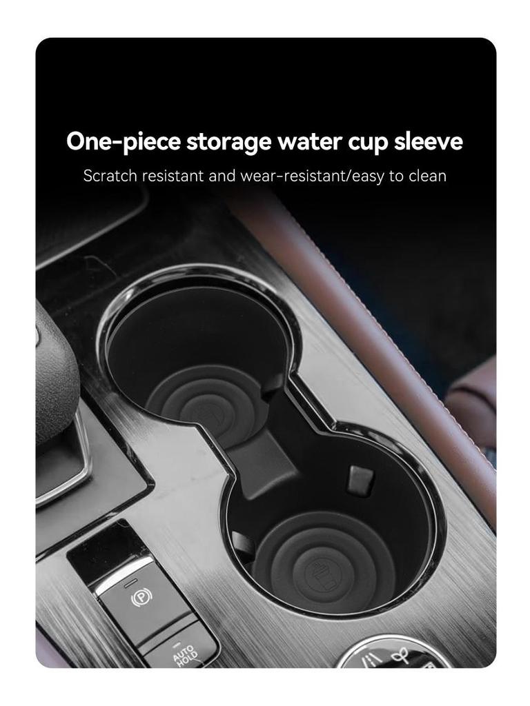 Fits 25 Models of X-TRAIL T33 Series: Central Control Cup Holder Shock Absorption Sleeve & Beverage Limit Storage Seat Limiter.