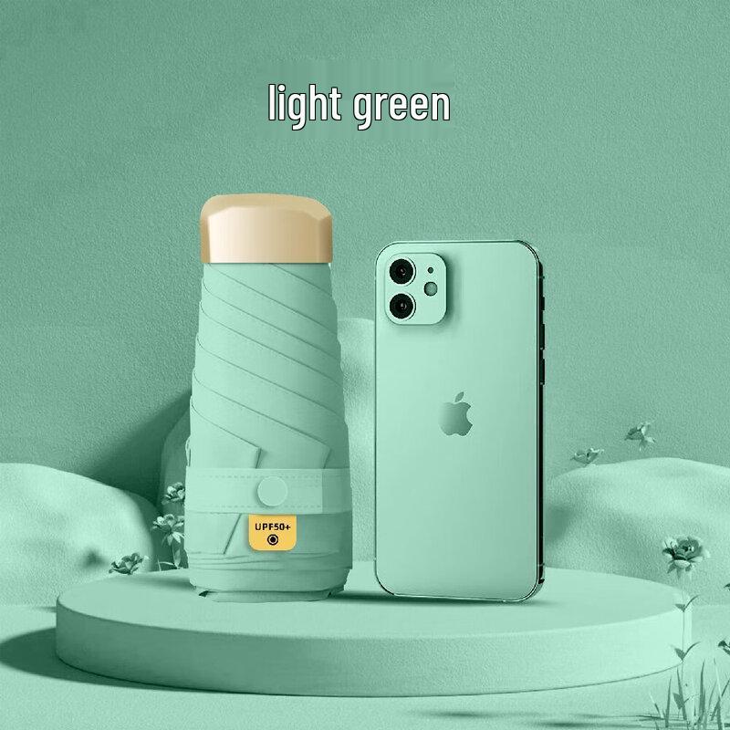 YICAI Ultra-Light 5-Fold Portable UV Protection Capsule Umbrella (2-Pack)