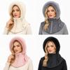 Faux Fur Lined Hooded Neck Warmer Warm Integrated Face Mask New Full Face Balaclava  Winter
