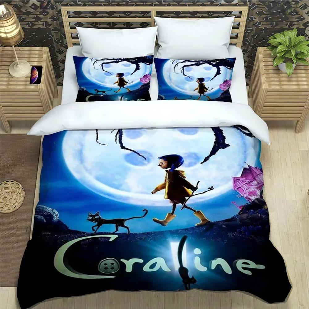 3D C-Coraline kreskówkowy Zestawy Pościeli wykwintny zestaw pościeli poszwa na kołdrę kołdra zestaw pościeli luksusowy prezent urodzinowy
