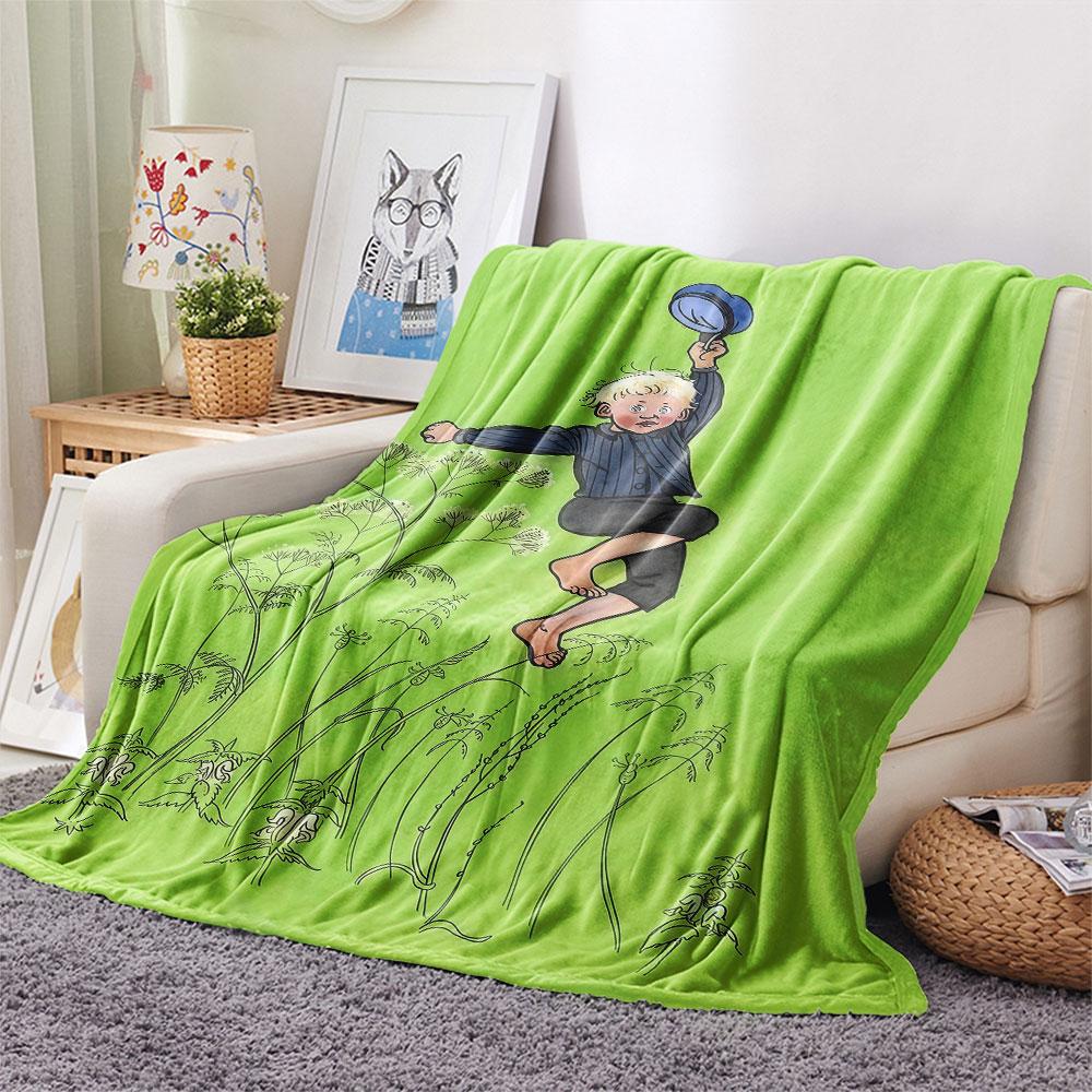 Emil of Lonneberga Art Printed Flannel Blanket, soft throw for bedroom sofa, washable, fan merchandise, great gift.