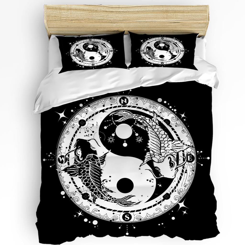 Cthulhu Monster Octopus Black And White Duvet Cover 3pcs Bedding Set Home Textile Quilt Cover Pillowcases Bedding Set No Sheet
