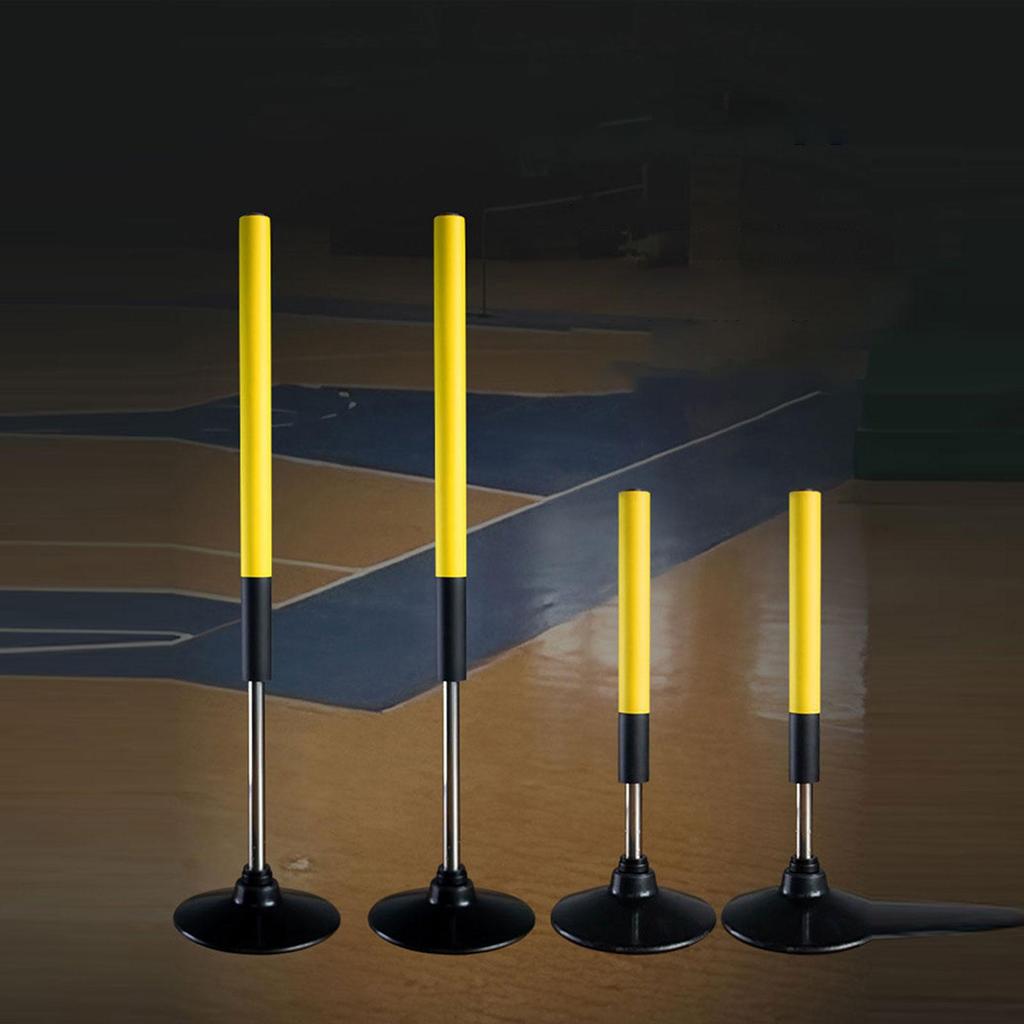Basketball Football Training Aid Agility Rod Steel Shaft Sturdy Quick Return 0.6 Meter