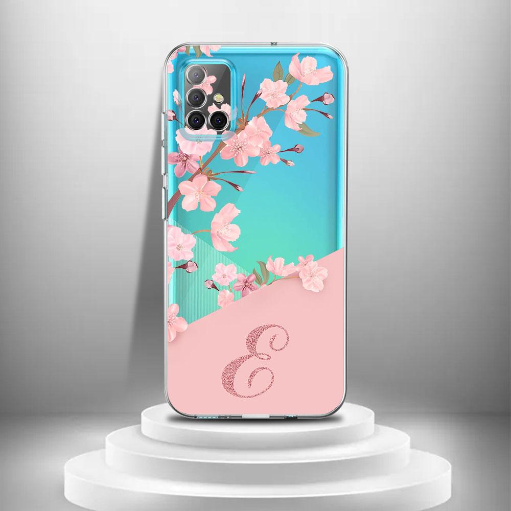 

Розовый полупрозрачный чехол с цветочным принтом ABC для Samsung Galaxy A51 A71 M30s A91 A41 A31 A21 A12 M51 M31, чехол для телефона IrInitial Samsung A41