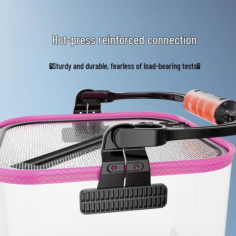 Foldable EVA Multipurpose Fish Tank & Breeding Bucket - Transparent Outdoor Fishing Gear