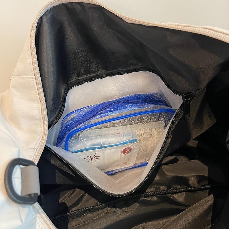 Lightweight Large Capacity Commuter Tote Bag Solid Color Shoulder Bag