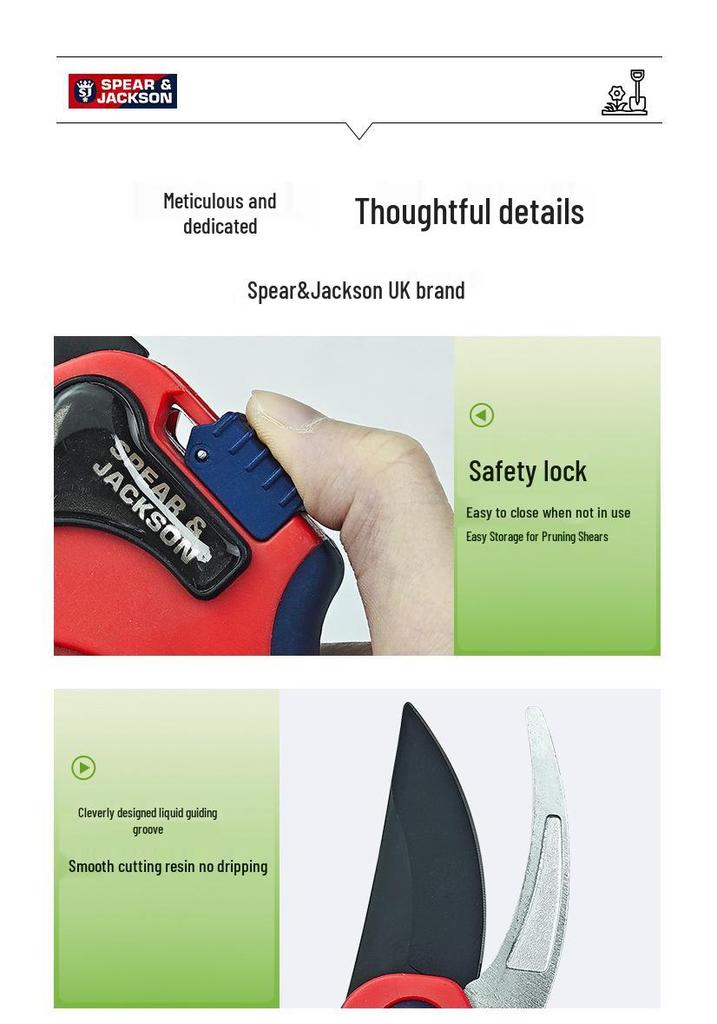 Spear & Jackson UK Bypass and Anvil Loppers Garden Tree Branch Shear Set