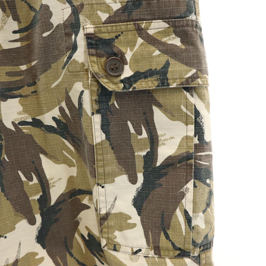 FUBU Camouflage Pattern Cargo Shorts L Beige THE COLLECTION Camouflage Men's Used