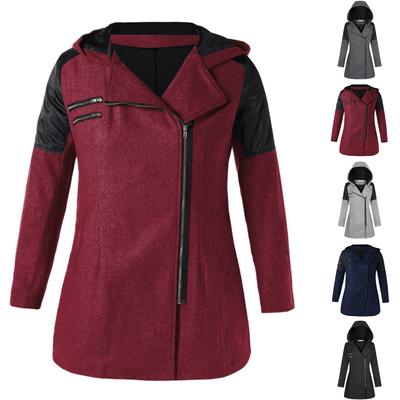 Womens Winter Warm Outwear Floral Print Hooded Pockets Vintage Oversize Coats
