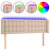 VidaXL Tête de Lit à LED Meuble de Chambre à Coucher Accessoire de Lit Double Tête de Cadre de Lit Intérieur Cappuccino 3123331