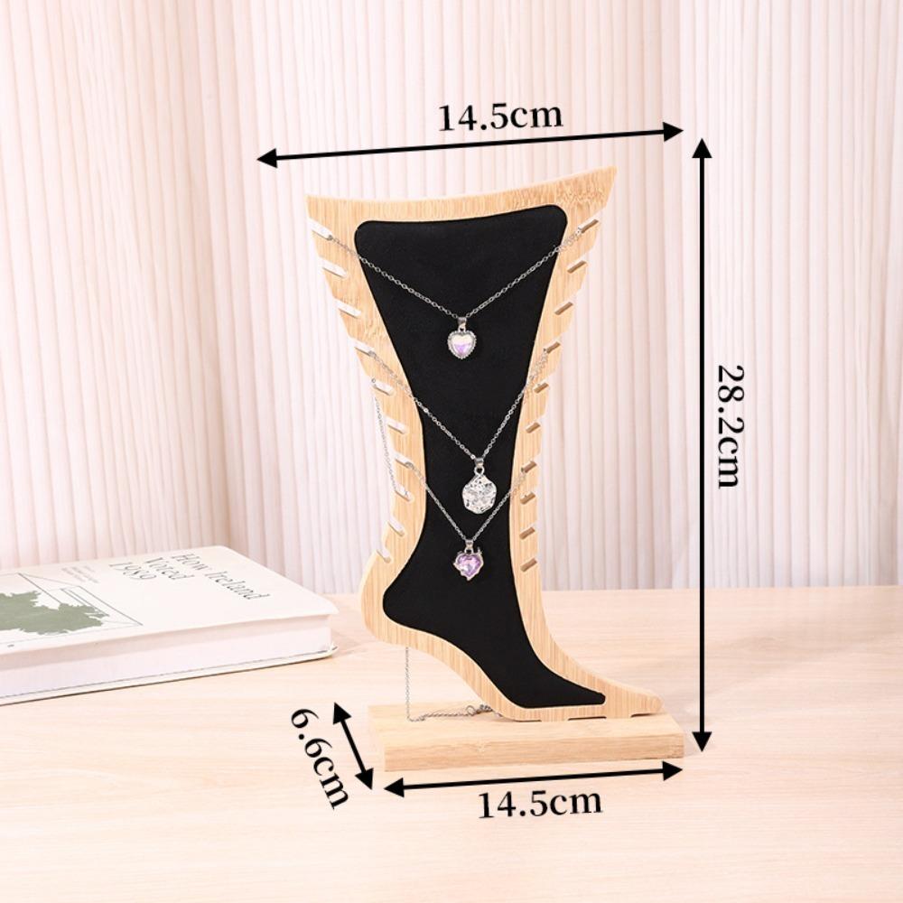 Creative Foot Shaped Anklet Display Stands Desktop Jewelry Display Wooden Holder Detachable Jewelry Hanging Stand