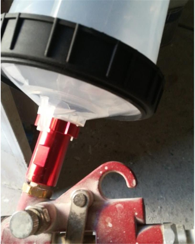 Red M14 X 1.0mm Internal Thread Adapter For Spray Gun Cup Pot Joints Connector